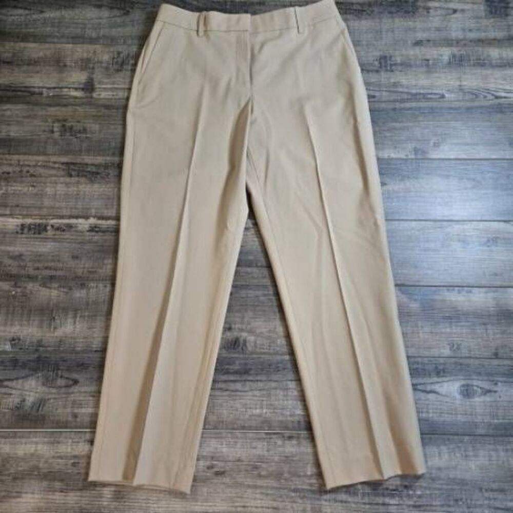 Lafayette 148 New York Clinton dress pants beige stretch wool blend designer